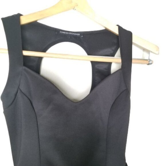 Foreign Exchange Black Peplum Sexy Back Dress - Picture 3 of 5